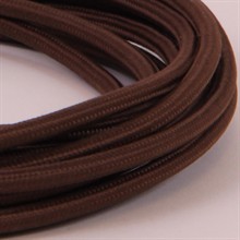 Brown textile cable